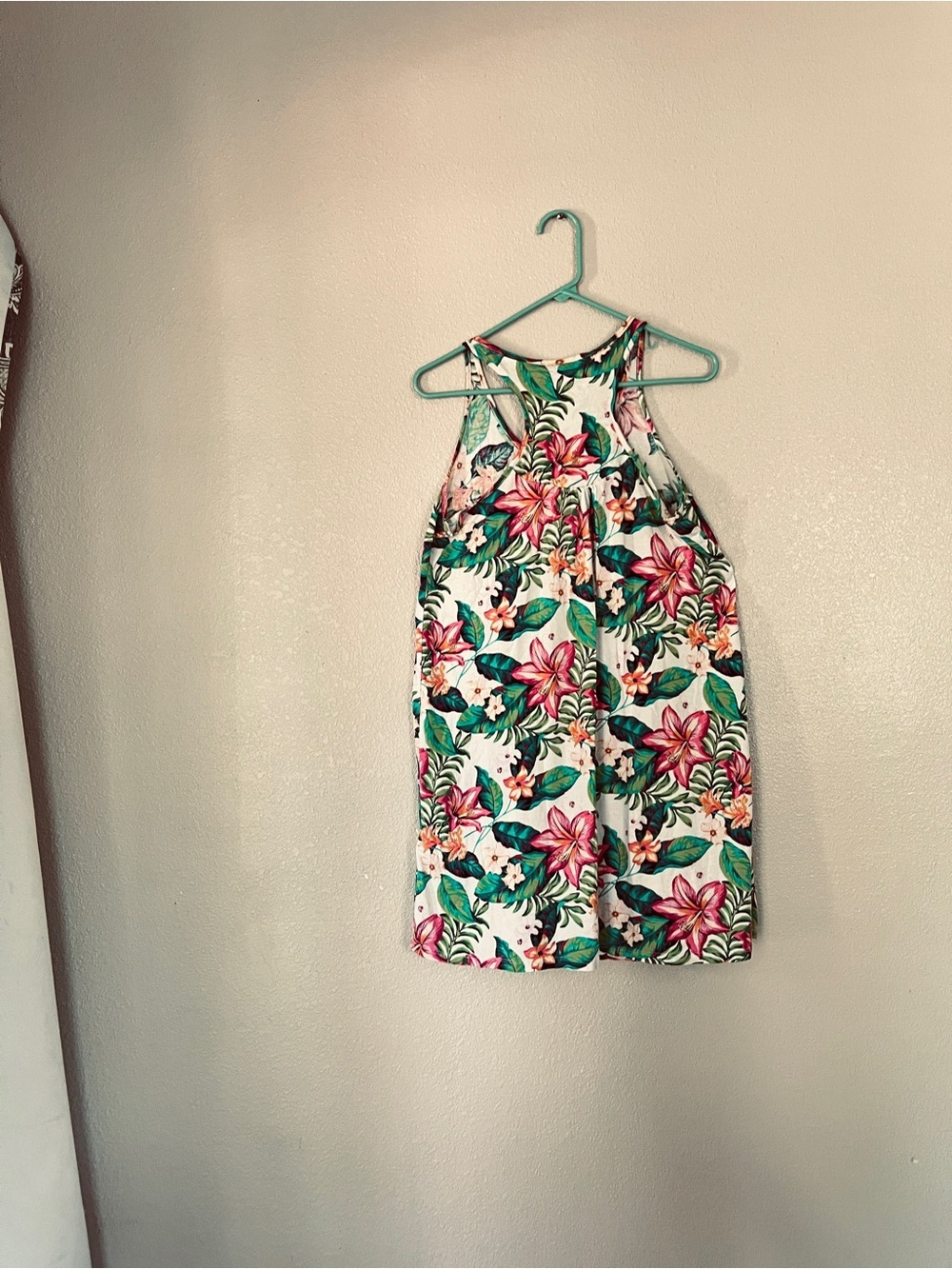 Tommy Bahama Floral Racerback Nightdress in Teal & Pink View 4